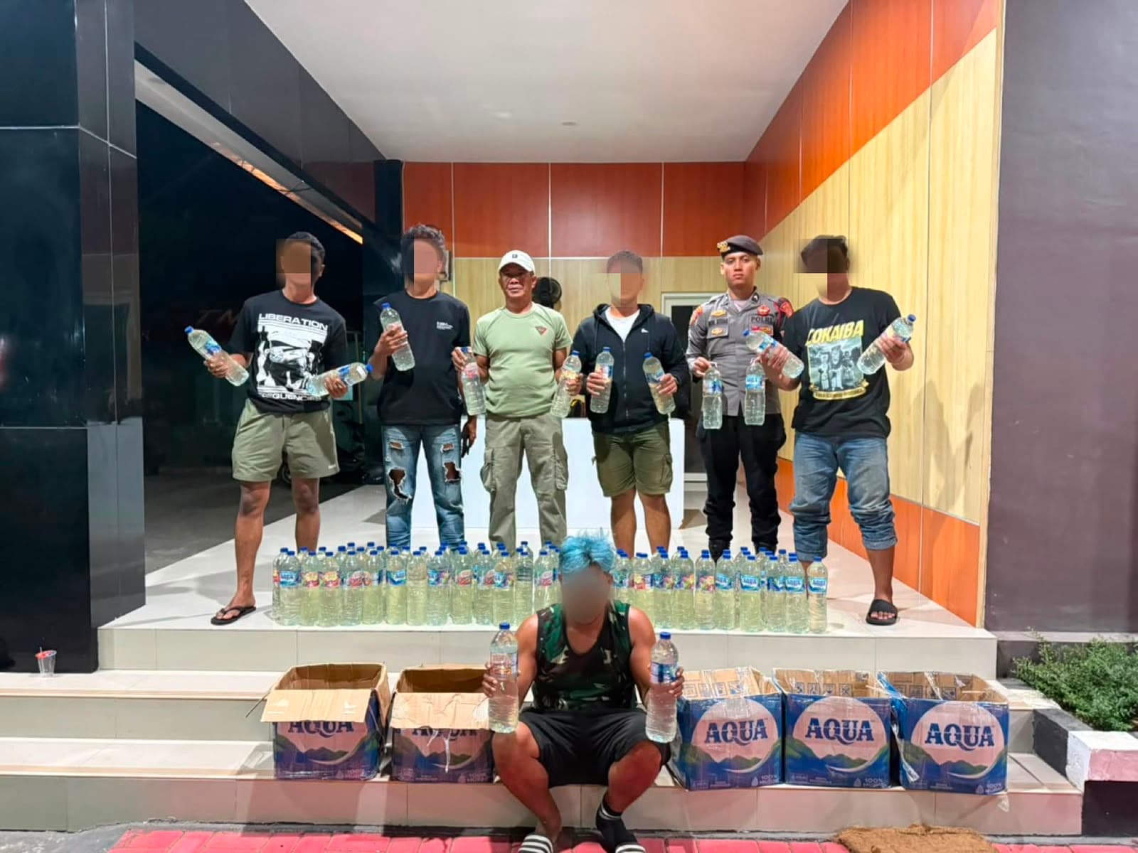 Respons Cepat Aduan Warga, Sat Samapta Polres Ternate Sita Ratusan Botol Miras Cap Tikus